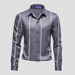 King Billion Official Store Saint Morris Milan Striped Dress Shirt