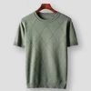 Wan Liang 168 Store Men's Apparels Sky Madrid Short-Sleeve Knitted Pullover 1 Wan Liang 168 Store Men's Apparels Sky Madrid Short-Sleeve Knitted Pullover