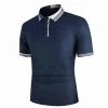 YiBaoXin Store North Royal Striped Polo Shirt