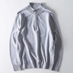 June30 Store North Royal Knitted Half-Zip Pullover