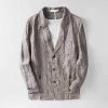 7XL 8XL 9XL 10XL High Quality Produts Store Sky Madrid Linen Pocket Blazer Men's Apparels