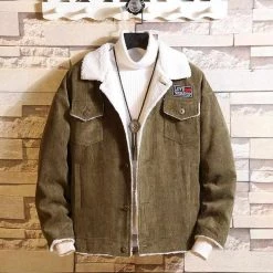 Zongke-4 Store Men's Apparels Iconic Corduroy Jacket
