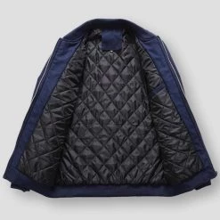 Tika Dropshipping Store Sky Madrid Suede Baseball Jacket