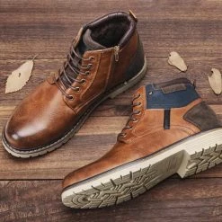 Hecrafted Footwear Store Men's Apparels Sky Madrid Leather Ankle Boot