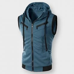YUNDONG Store Saint Morris Elburg Hooded Vest