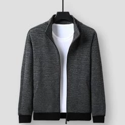 Trendy Persons Store Men's Apparels Sky Madrid Zip-Up Slim Sweatshirt