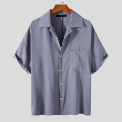 Fezey Apparel Store Sky Madrid Contemporary Button-Up Shirt Men's Apparels