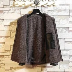 FAVOCENT Official Store Sky Madrid Leather Jacket