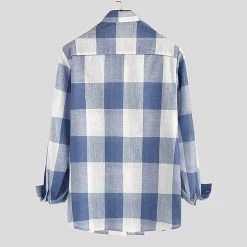 LingJun Store Saint Morris Plaid Button-Down Long Sleeve Shirt Men's Apparels 7 LingJun Store Saint Morris Plaid Button-Down Long Sleeve Shirt Men's Apparels