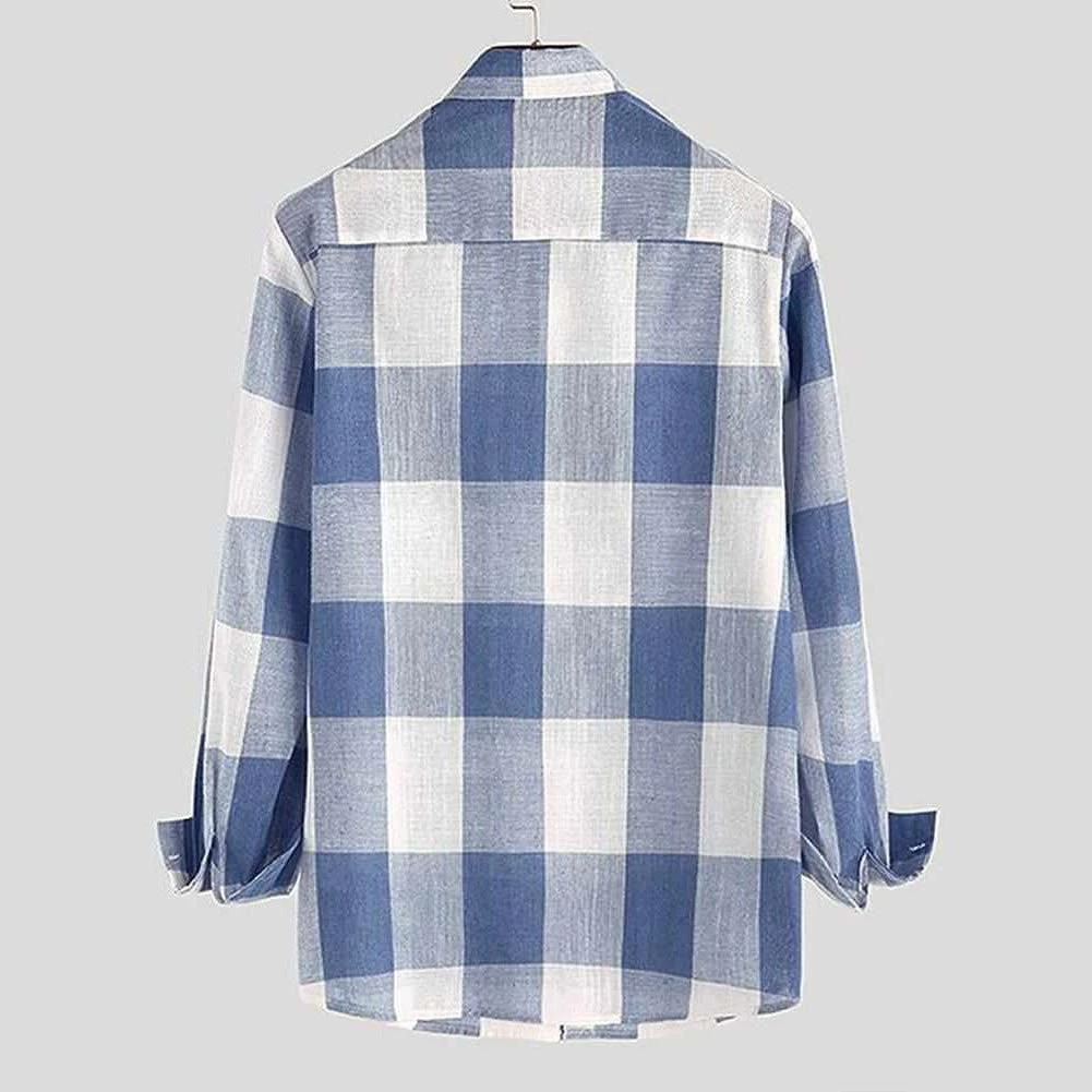 LingJun Store Saint Morris Plaid Button-Down Long Sleeve Shirt Men's Apparels 5 LingJun Store Saint Morris Plaid Button-Down Long Sleeve Shirt Men's Apparels