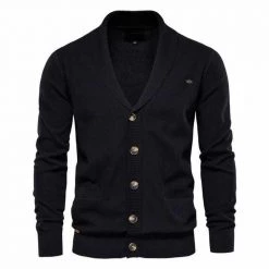 AIOPESON Official Store Men's Apparels Saint Morris Wool Pocket Cardigan