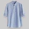 OG Waves Store Sky Madrid Striped 3/4 Sleeve Casual Shirt 1 OG Waves Store Sky Madrid Striped 3/4 Sleeve Casual Shirt