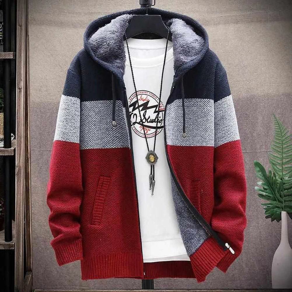 Shop911065106 Store Men's Apparels North Royal Casual Tricolor Hooded Cardigan 5 Shop911065106 Store Men's Apparels North Royal Casual Tricolor Hooded Cardigan