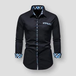 Moving Bricks Store Men's Apparels Sky Madrid Wrinkle Resistant Plaid Shirt