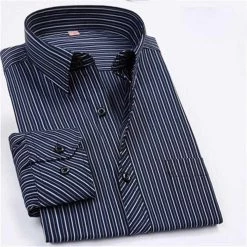 Mr. Davy Store Saint Morris Striped Button-Up Dress Shirt
