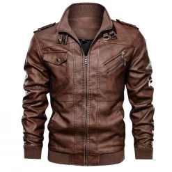 Mountainskin Official Store North Royal Berlin Leather Jacket