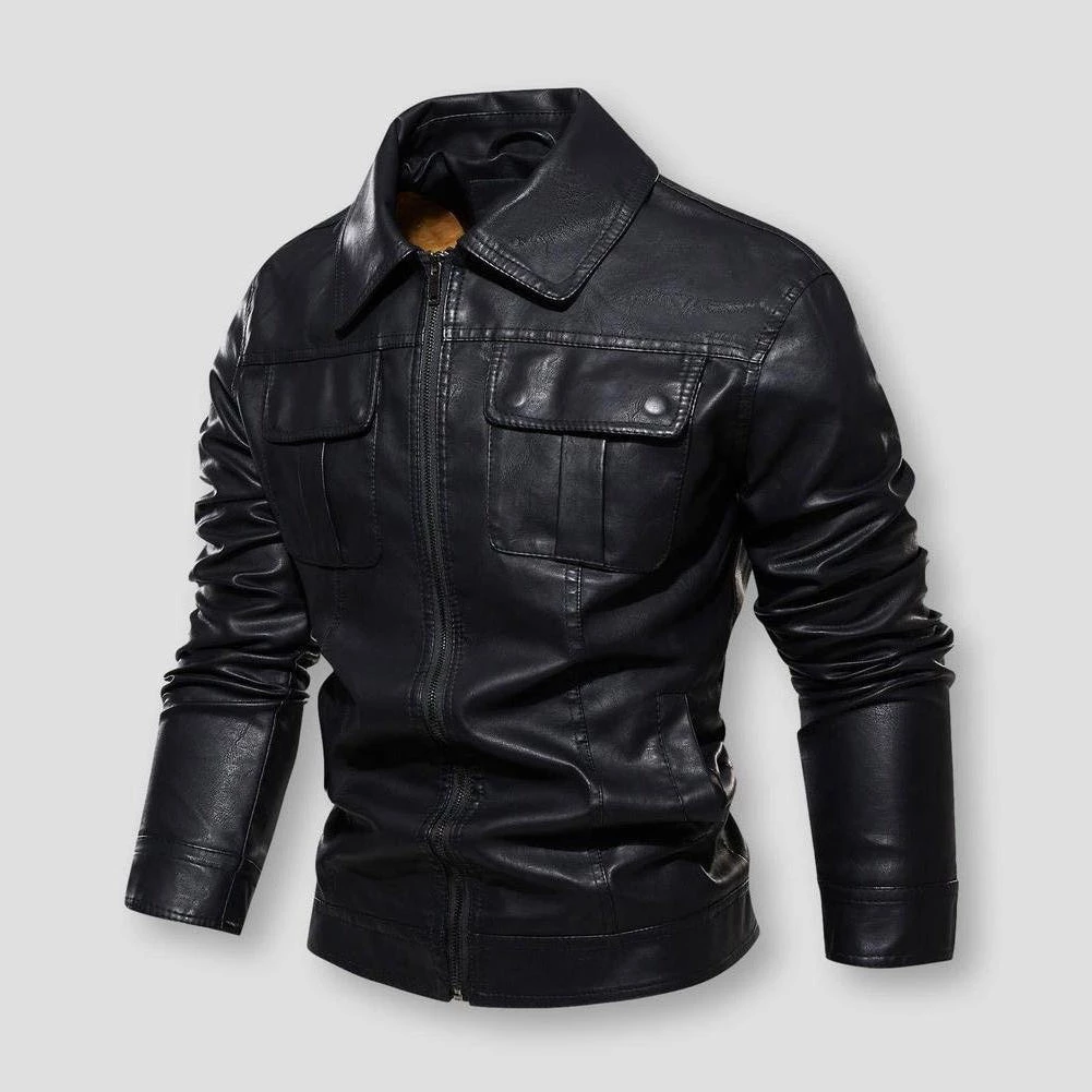 FREDD-MARSHALL Men's Store Sky Madrid Leather Austin Jacket 8 FREDD-MARSHALL Men's Store Sky Madrid Leather Austin Jacket