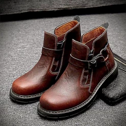 Bagudy Official Store Men's Apparels Sky Madrid Leather Chelsea Boots