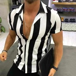 PURPLE PINK Store North Royal Striped Weekend Shirt