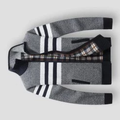 URSPORTTECH Store Sky Madrid Striped Pocket Cardigan 7 URSPORTTECH Store Sky Madrid Striped Pocket Cardigan