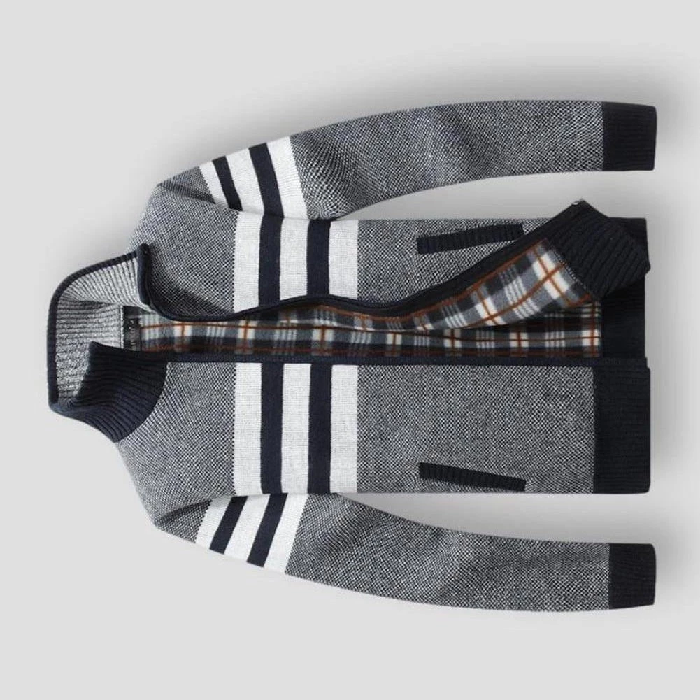 URSPORTTECH Store Sky Madrid Striped Pocket Cardigan 4 URSPORTTECH Store Sky Madrid Striped Pocket Cardigan