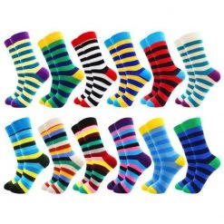 Sanzetti Official Store Men's Apparels North Royal Colorful Striped Crew Socks