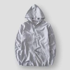 China Cloth Sky Madrid Linen Hooded Shirt 7 China Cloth Sky Madrid Linen Hooded Shirt