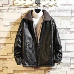 FAVOCENT Official Store Sky Madrid Leather Jacket