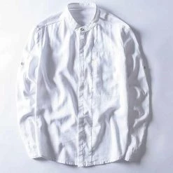 June30 Store Men's Apparels Sky Madrid Aruba Linen Long-Sleeve Shirt