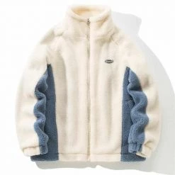 Una Reta Official Store North Royal Patchwork Fleece Coat Men's Apparels