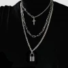 YG02 Store North Royal Layered Chain Pendant Necklace