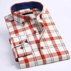 Karen J Store Sky Madrid Plaid Button-Down Shirt Men's Apparels