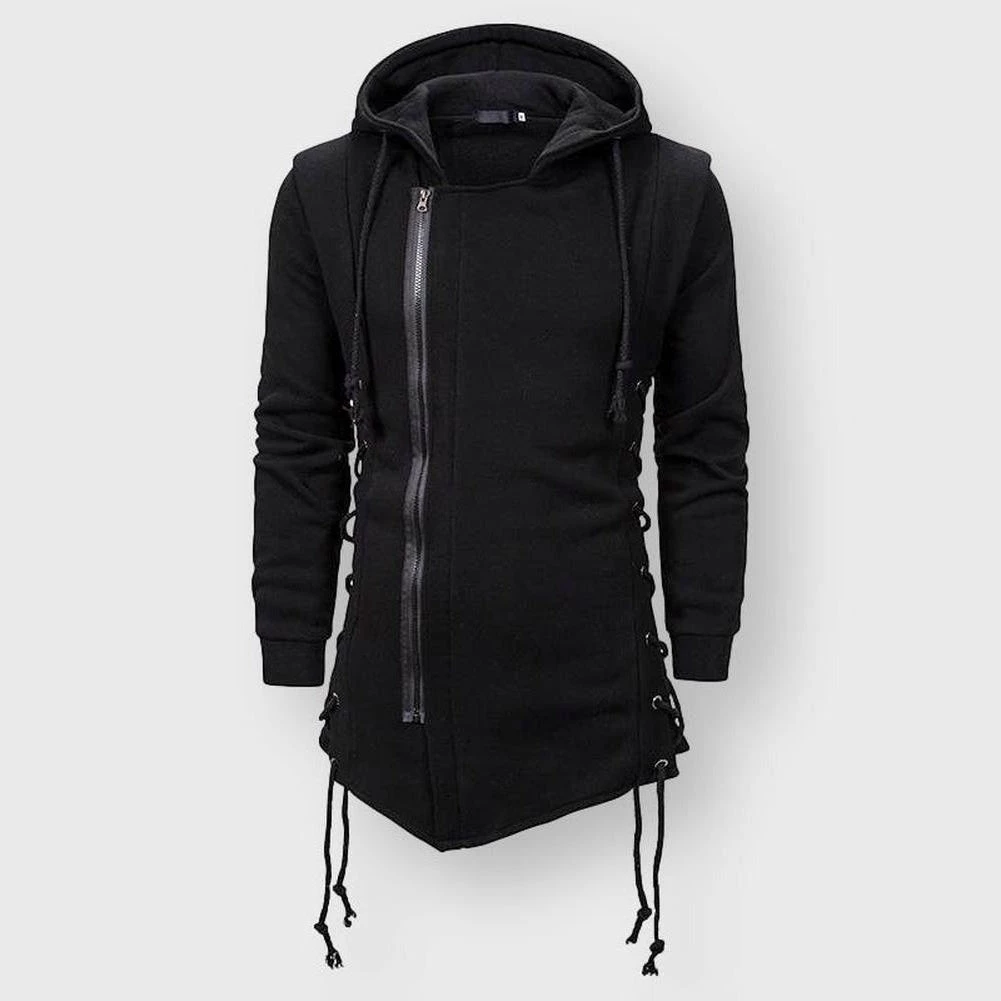 YiBaoXin Store Men's Apparels Saint Morris Lace Up Longline Hoodie 4 YiBaoXin Store Men's Apparels Saint Morris Lace Up Longline Hoodie