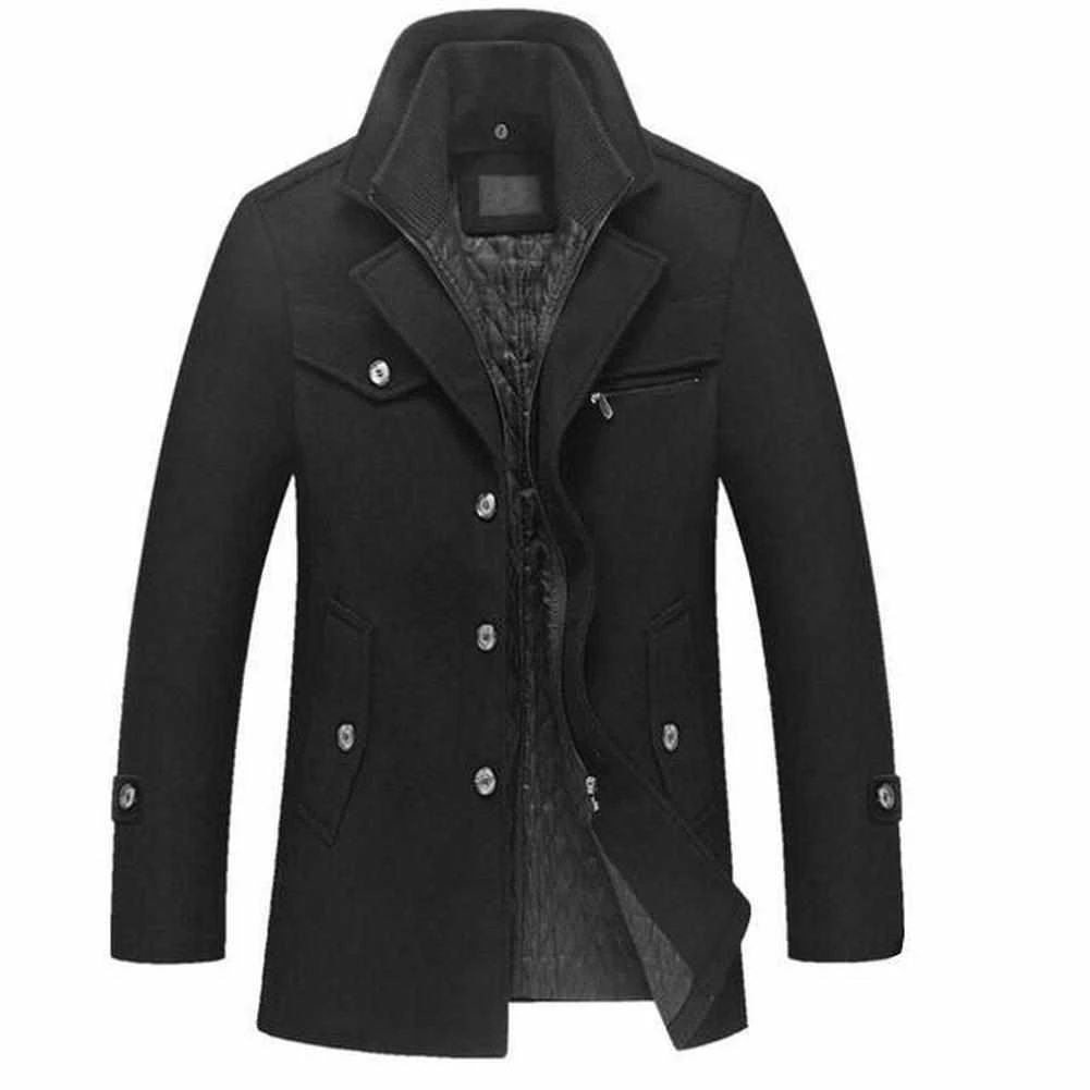 Linstone Clothes Store Men's Apparels Pierre Pea Coat 4 Linstone Clothes Store Men's Apparels Pierre Pea Coat