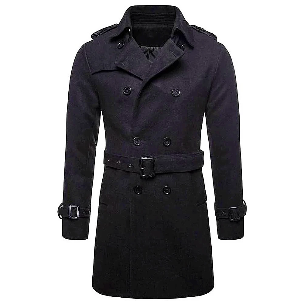 Men's Formal Coat Store Sky Madrid Double-Breasted Long Coat Men's Apparels 5 Men's Formal Coat Store Sky Madrid Double-Breasted Long Coat Men's Apparels