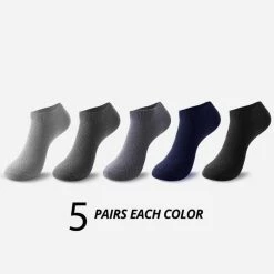 HSS Official Store Men's Apparels Bamboo Ankle Business Socks (5 Pair)