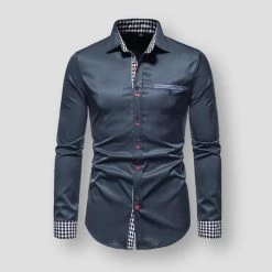 SelectClothes Store North Royal Checkered Slim Shirt Men's Apparels