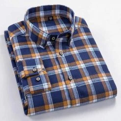 Q&L Factory Outlet Store Sky Madrid Flannel Shirt