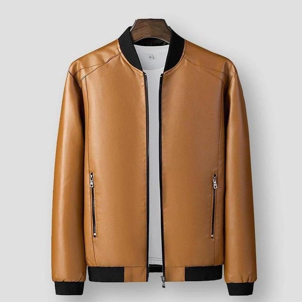 HAWAIFISH Outfit Store Men's Apparels Sky Madrid Leather Slim Biker Jacket 3 HAWAIFISH Outfit Store Men's Apparels Sky Madrid Leather Slim Biker Jacket