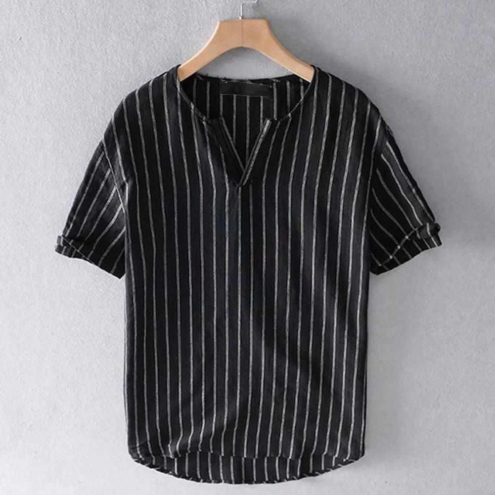LingJun Store Men's Apparels Sky Madrid Retreat Striped Shirt 4 LingJun Store Men's Apparels Sky Madrid Retreat Striped Shirt