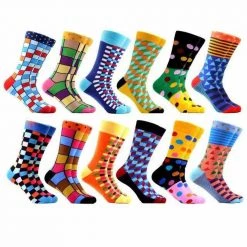 Sanzetti Official Store Saint Morris Colorful Crew Socks Men's Apparels
