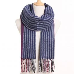 VIANOSI Official Store Men's Apparels Saint Morris Striped Cashmere Scarf 6 VIANOSI Official Store Men's Apparels Saint Morris Striped Cashmere Scarf