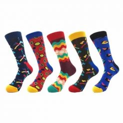 17trendy Store Men's Apparels Assorted Colorful Ankle Socks (5 Pairs)