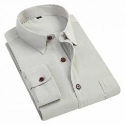 AOLIWEN Official Store Sky Madrid Milan Corduroy Shirt