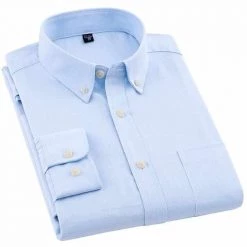 AOLIWEN Official Store Sky Madrid Napoli Button-Down Shirt Men's Apparels