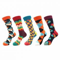17trendy Store Men's Apparels Assorted Colorful Ankle Socks (5 Pairs)