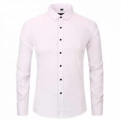 QISHA MEN SHIRT Store North Royal Wrinkle-Resistant Dress Shirt