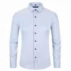 QISHA MEN SHIRT Store North Royal Wrinkle-Resistant Dress Shirt
