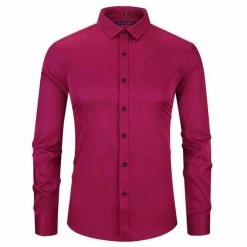 QISHA MEN SHIRT Store North Royal Wrinkle-Resistant Dress Shirt