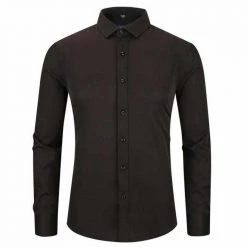 QISHA MEN SHIRT Store North Royal Wrinkle-Resistant Dress Shirt